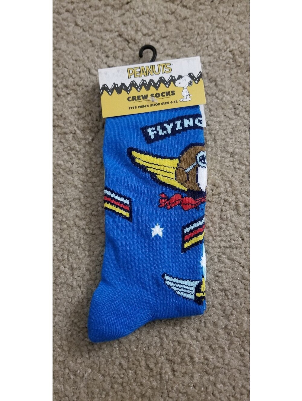 Peanuts Snoopy "Flying Ace" Men’s Crew Socks